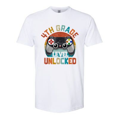 Leveled Up To 4th Grade Gamer Back To School First Day Boy Softstyle CVC T-Shirt