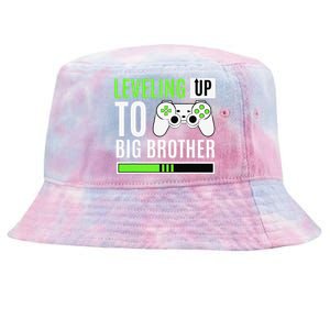 Leveling Up To Big Brother Gaming Baby Gender Announcement Tie-Dyed Bucket Hat