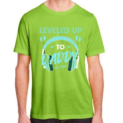 Leveled Up To Daddy Est 2024 Pregnancy Fathers Day Gift Adult ChromaSoft Performance T-Shirt