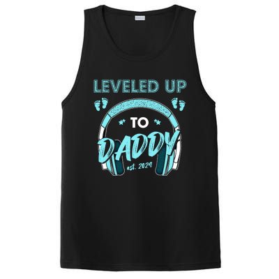 Leveled Up To Daddy Est 2024 Pregnancy Fathers Day Gift PosiCharge Competitor Tank