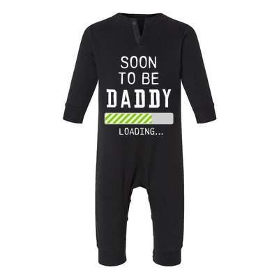 Leveled Up To Daddy Soon To Be Dad Father Gift Cute Gift Infant Fleece One Piece