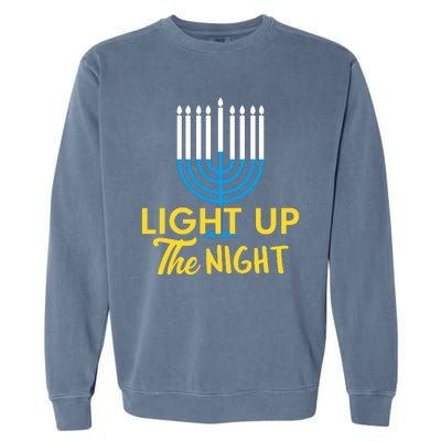 Light Up The Night Hanukkah Garment-Dyed Sweatshirt