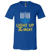 Light Up The Night Hanukkah V-Neck T-Shirt