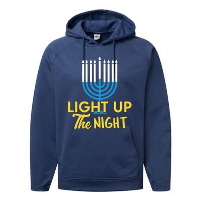 Light Up The Night Hanukkah Performance Fleece Hoodie