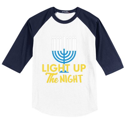 Light Up The Night Hanukkah Baseball Sleeve Shirt