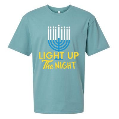 Light Up The Night Hanukkah Sueded Cloud Jersey T-Shirt