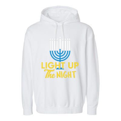 Light Up The Night Hanukkah Garment-Dyed Fleece Hoodie