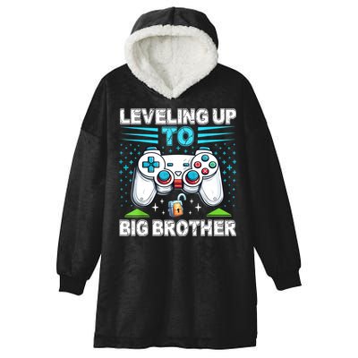 Leveling Up To Big Brother 2024 Funny Gamer Hooded Wearable Blanket