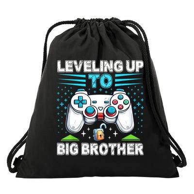 Leveling Up To Big Brother 2024 Funny Gamer Drawstring Bag