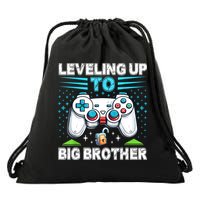 Leveling Up To Big Brother 2024 Funny Gamer Drawstring Bag