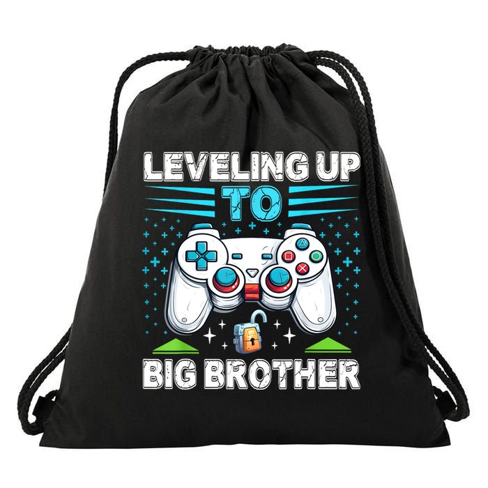 Leveling Up To Big Brother 2024 Funny Gamer Drawstring Bag