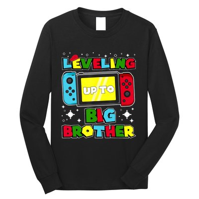 Leveling Up To Big Brother 2024 Gaming Boy Big Bro Long Sleeve Shirt