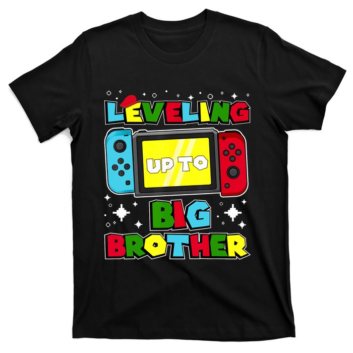 Leveling Up To Big Brother 2024 Gaming Boy Big Bro T-Shirt