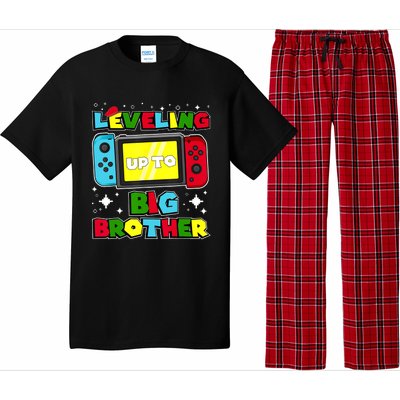 Leveling Up To Big Brother 2024 Gaming Boy Big Bro Pajama Set