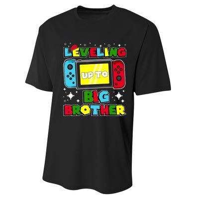 Leveling Up To Big Brother 2024 Gaming Boy Big Bro Performance Sprint T-Shirt