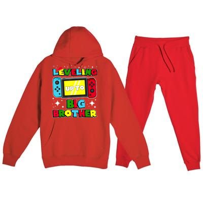 Leveling Up To Big Brother 2024 Gaming Boy Big Bro Premium Hooded Sweatsuit Set