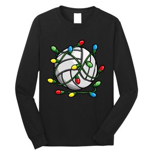 Light Up the Court with Volleyball Christmas Ball Long Sleeve Shirt