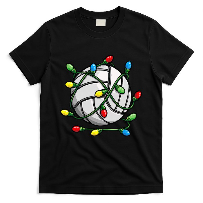 Light Up the Court with Volleyball Christmas Ball T-Shirt