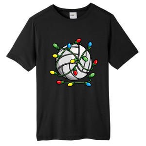 Light Up the Court with Volleyball Christmas Ball Tall Fusion ChromaSoft Performance T-Shirt