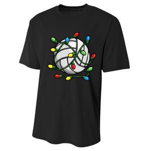 Light Up the Court with Volleyball Christmas Ball Performance Sprint T-Shirt