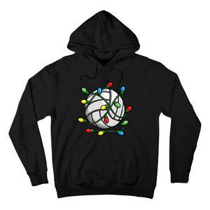 Light Up the Court with Volleyball Christmas Ball Tall Hoodie