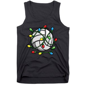 Light Up the Court with Volleyball Christmas Ball Tank Top