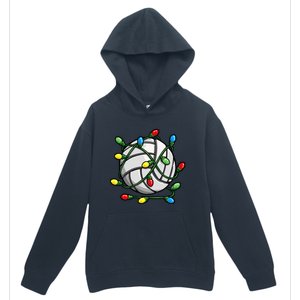 Light Up the Court with Volleyball Christmas Ball Urban Pullover Hoodie