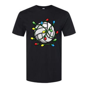 Light Up the Court with Volleyball Christmas Ball Softstyle CVC T-Shirt