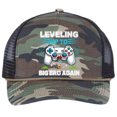 Leveling Up To Big Bro Again 2024 Retro Rope Trucker Hat Cap