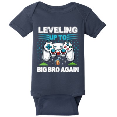 Leveling Up To Big Bro Again 2024 Baby Bodysuit