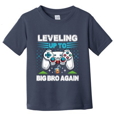 Leveling Up To Big Bro Again 2024 Toddler T-Shirt