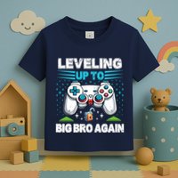 Leveling Up To Big Bro Again 2024 Toddler T-Shirt