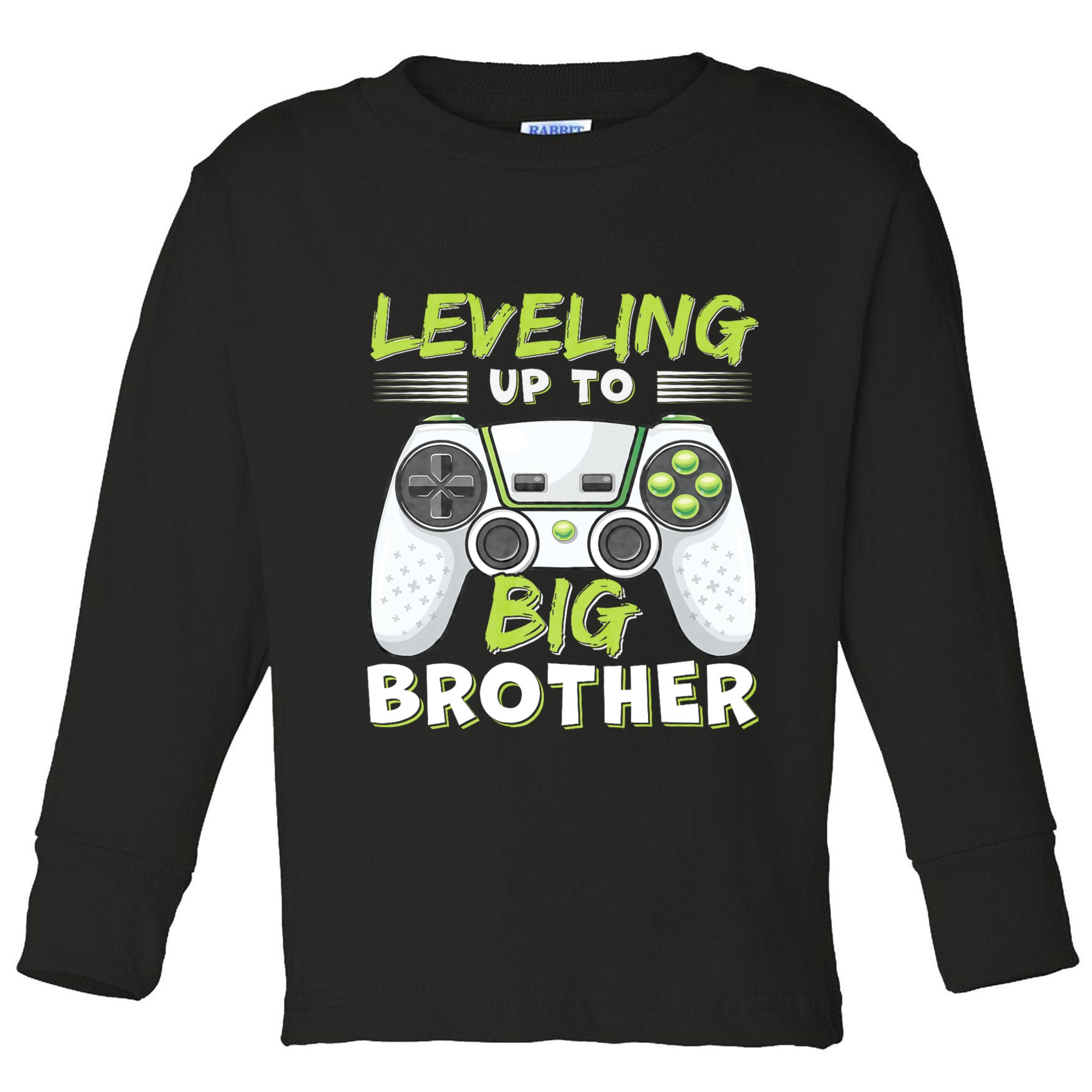 Leveling Up To Big Brother Toddler Long Sleeve Shirt