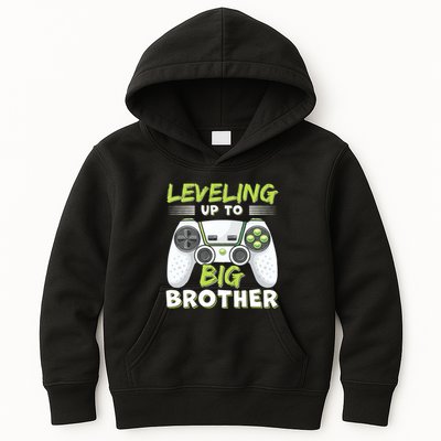 Leveling Up To Big Brother Kids Hoodie