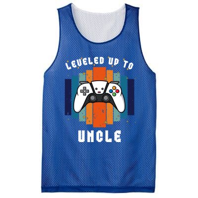 Leveled Up To Uncle Est 2024 First Time Uncle Funny Gamer Gift Mesh Reversible Basketball Jersey Tank