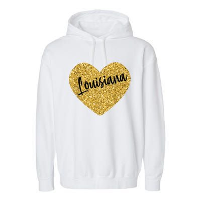 Louisiana Usa Travel Garment-Dyed Fleece Hoodie