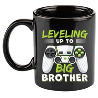 Leveling Up to Big Brother 11oz C Handle Ceramic Mug