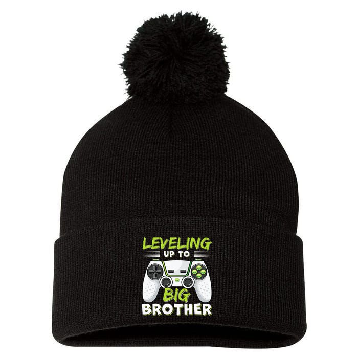 Leveling Up to Big Brother Pom Pom 12in Knit Beanie
