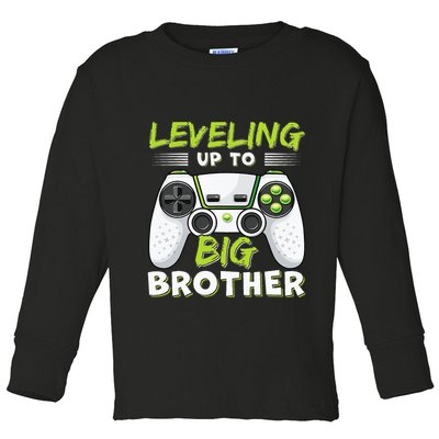 Leveling Up to Big Brother Toddler Long Sleeve Shirt