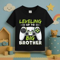 Leveling Up to Big Brother Toddler T-Shirt