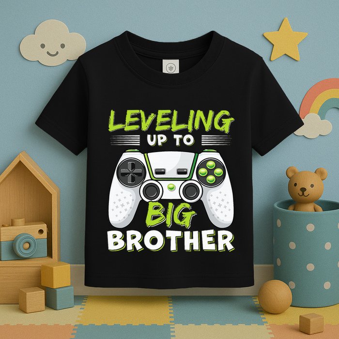 Leveling Up to Big Brother Toddler T-Shirt