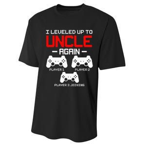 Leveled Up To Uncle Again Promoted To Uncle Video Gamer Performance Sprint T-Shirt