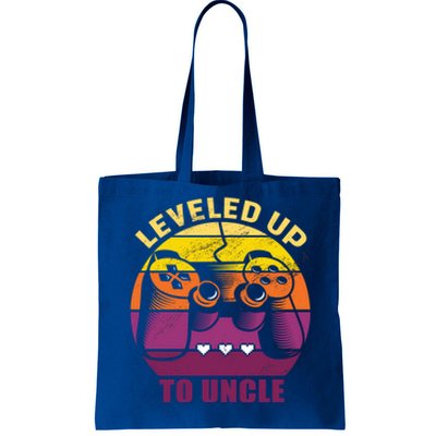 Leveled Up To Uncle Promoted To Uncle Retro Vintage Gamer Gift Tote Bag