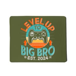 Level Up To Big Bro Est 2024 New Baby Sibling Gamer Mousepad