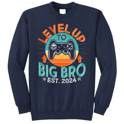 Level Up To Big Bro Est 2024 New Baby Sibling Gamer Sweatshirt