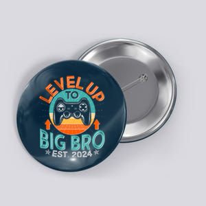 Level Up To Big Bro Est 2024 New Baby Sibling Gamer Button