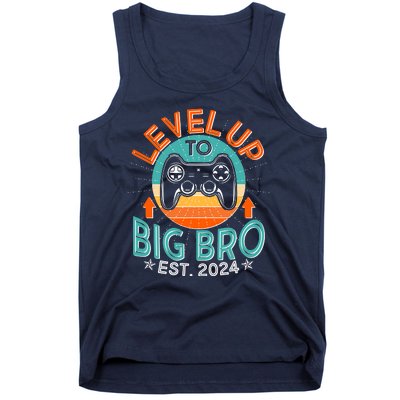 Level Up To Big Bro Est 2024 New Baby Sibling Gamer Tank Top