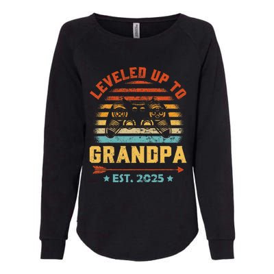 Leveled Up To Grandpa 2025 Gaming Pregnancy Announcement Womens California Wash Sweatshirt