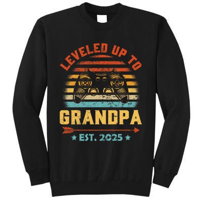 Leveled Up To Grandpa 2025 Gaming Pregnancy Announcement Tall Sweatshirt