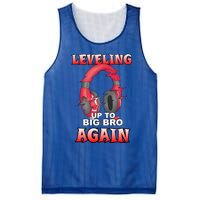 Leveling Up To Big Bro Again Gift Funny Gamer Brother Gift Mesh Reversible Basketball Jersey Tank